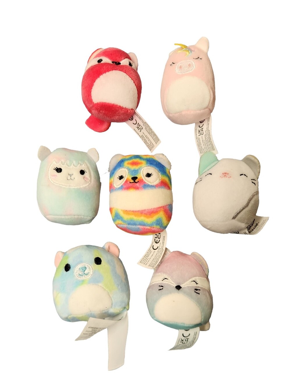 Squishmallows Lot of 7 Micromallows 2” Mini Plush Toys Bundle Set Collection
